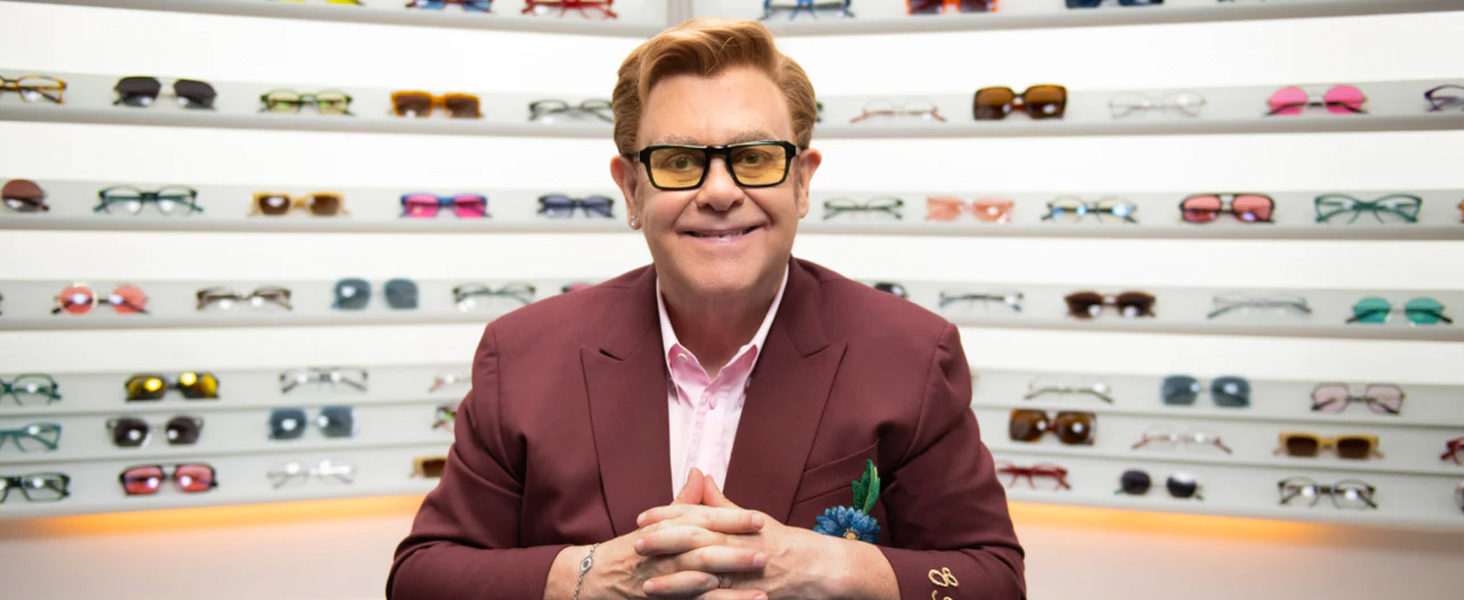 ELTON EYEWEAR X ELTON JOHN LEGEND crystal embellished SUNGLASSES‎ BLACK new Walmart launching eyewear line created by Elton John main image 2