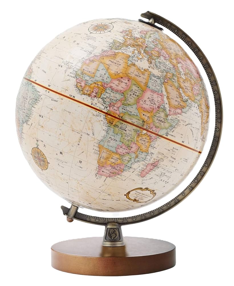 地球儀 グローブ 特大 大型 木製 ウッド スタンド 世界地図 置物 什器 美品 地球の半球 - 木製世界地図 | 68travel