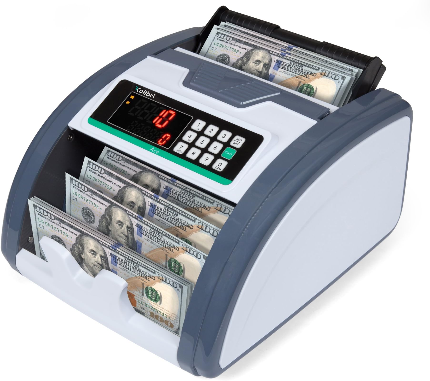 Kolibri Ace Money Counter UV/MG/IR Counterfeit Bill Counter Currency Detection