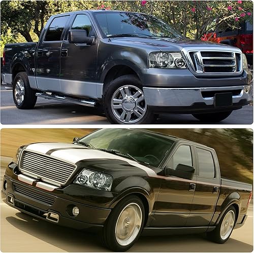 Miniatura 5 de DWVO - Conjunto de faros delanteros compatible con Ford F-150 OE 2004 2005 2006 2007 2008 carcasa cromada