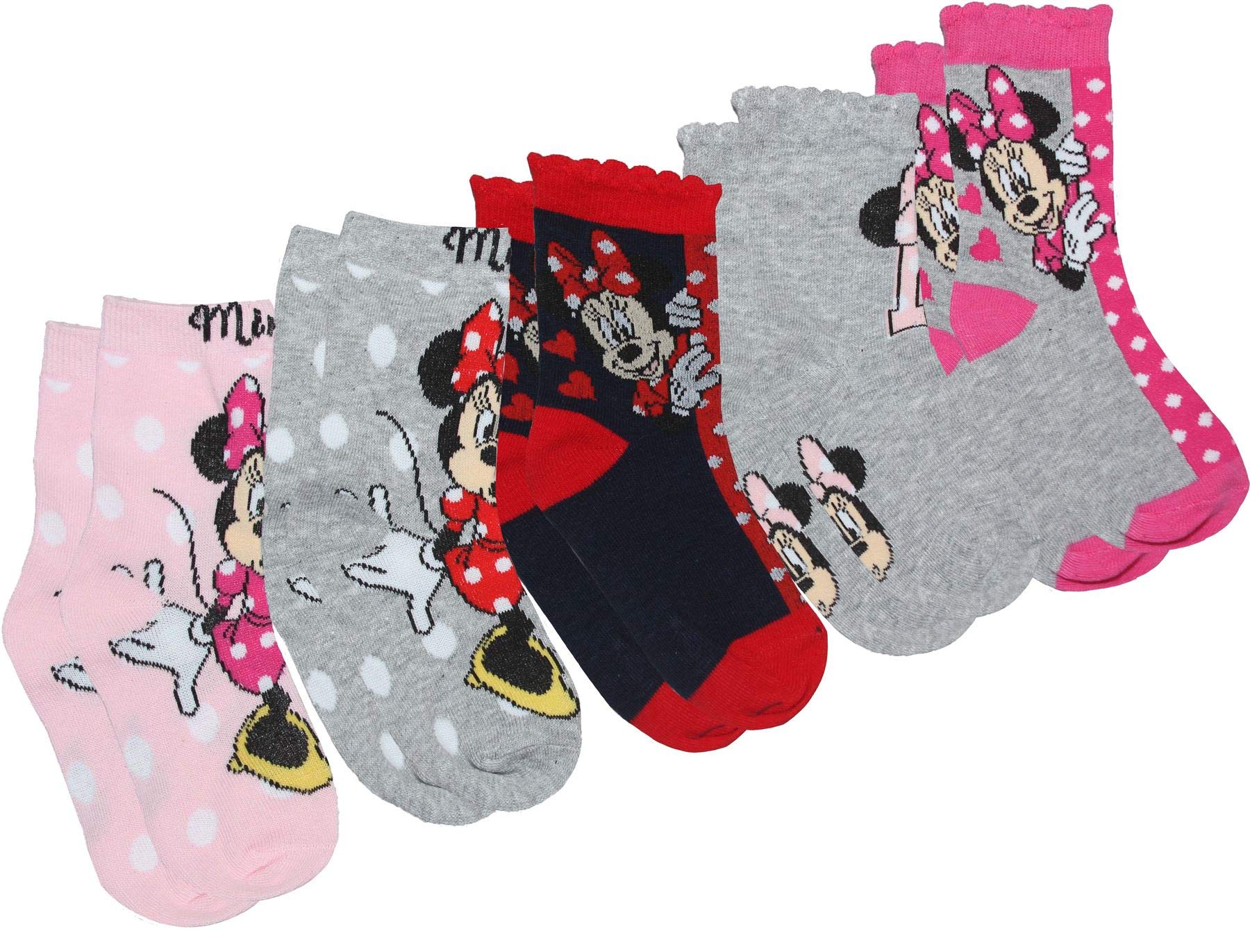 Disney Minnie Maus 5er Pack Socken 27-30