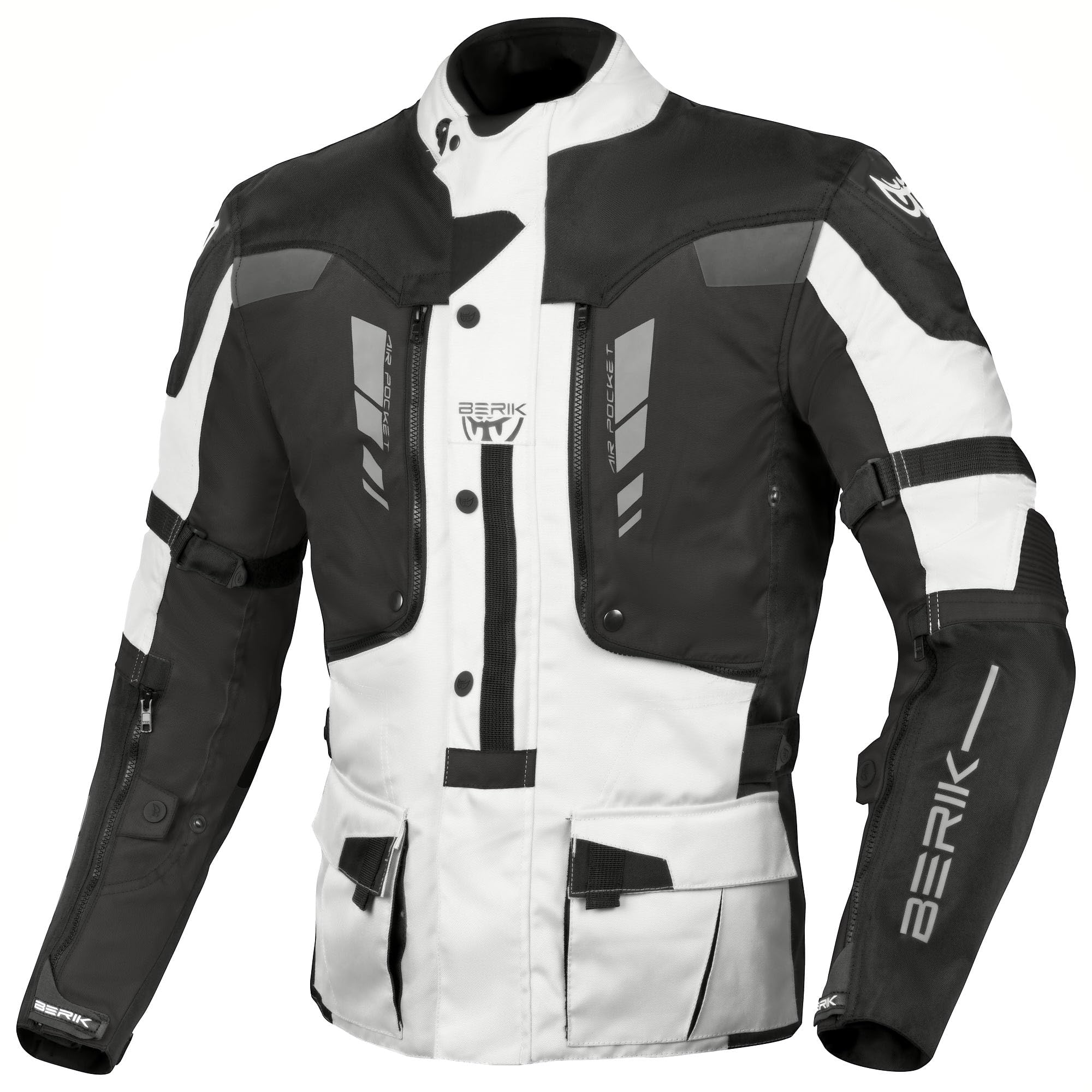 Berik Ferpho wodoodporna kurtka tekstylna motocyklowa, czarny/biały, 52
