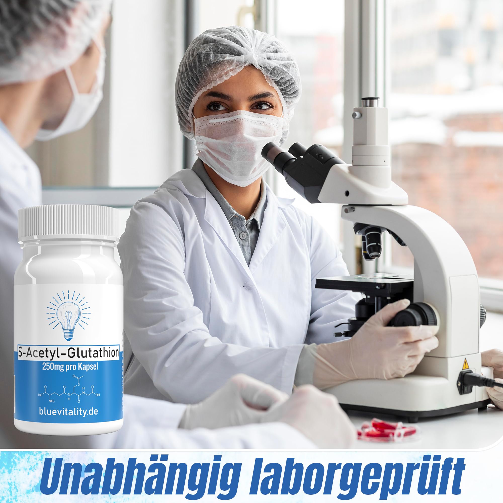S-Acetyl Glutathion | 250mg pro Kapsel | 60 Kapseln | hochdosiert & stabilisiert | Hohe Bioverfügbarkeit | vegan & laborgeprüft