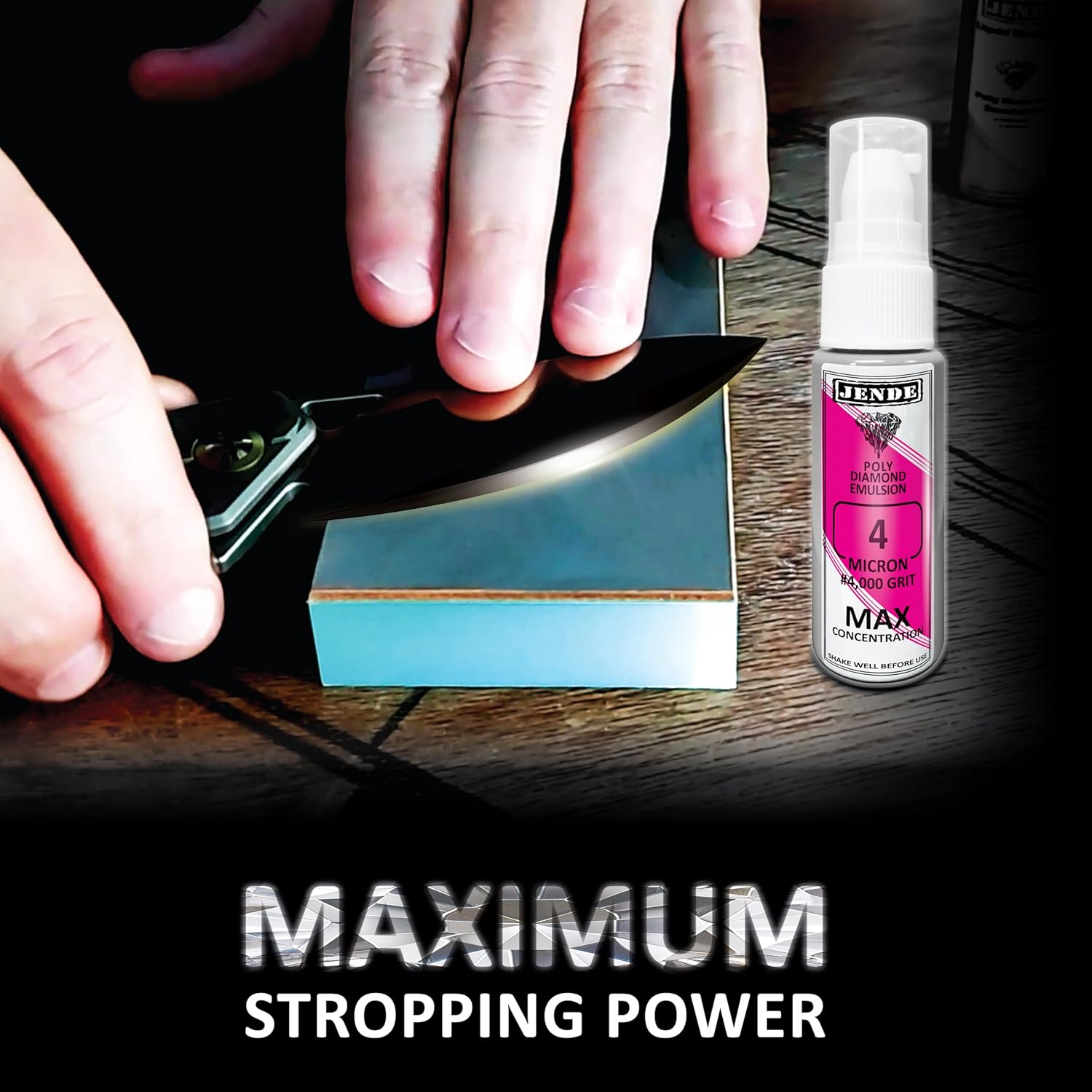 Jende 4 Micron Max Poly Diamond Stropping Emulsion 20ml-Higher Diamond carat level Knife Stropping Emulsion