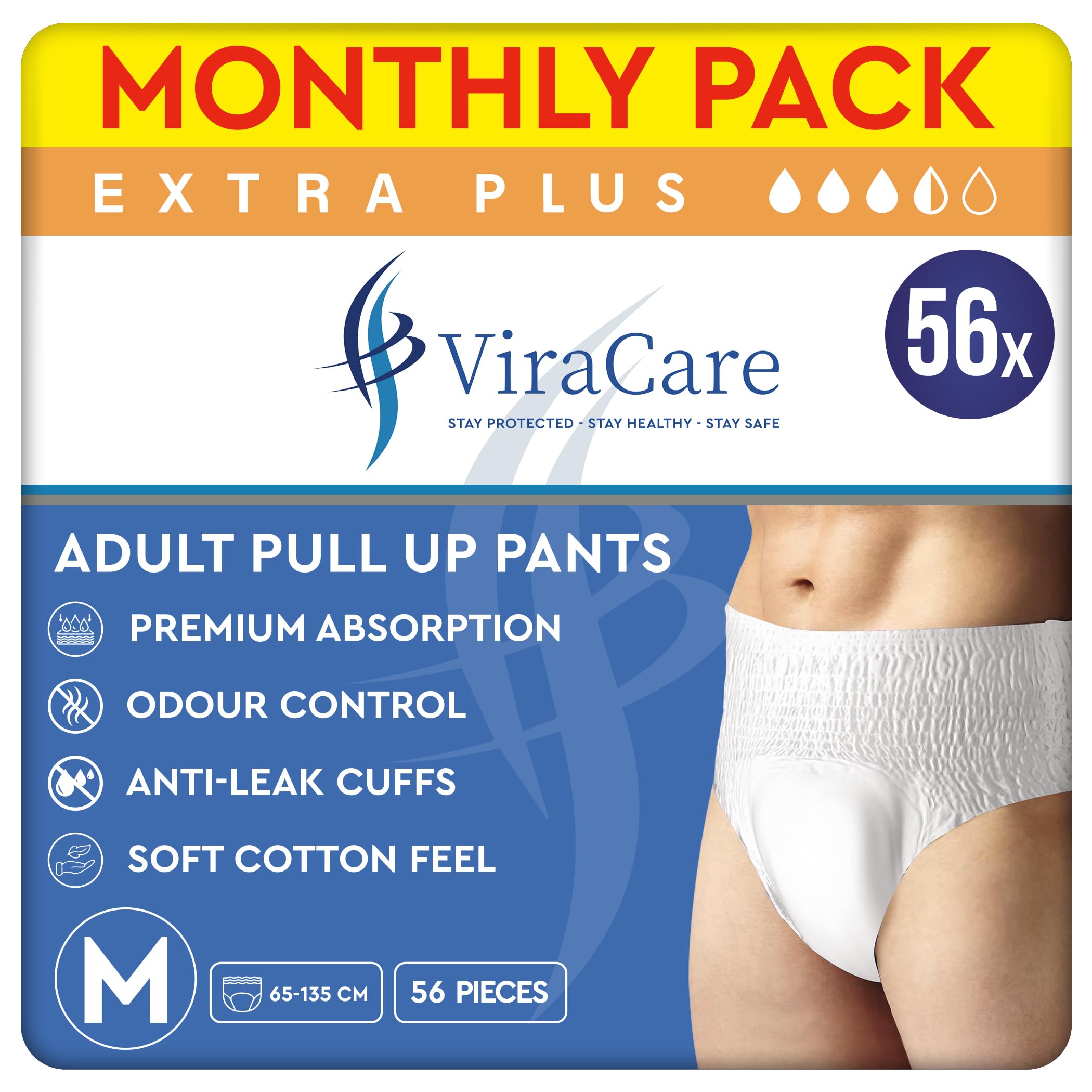 56 X Extra Plus Incontinence Pants Women & Men ViraCare