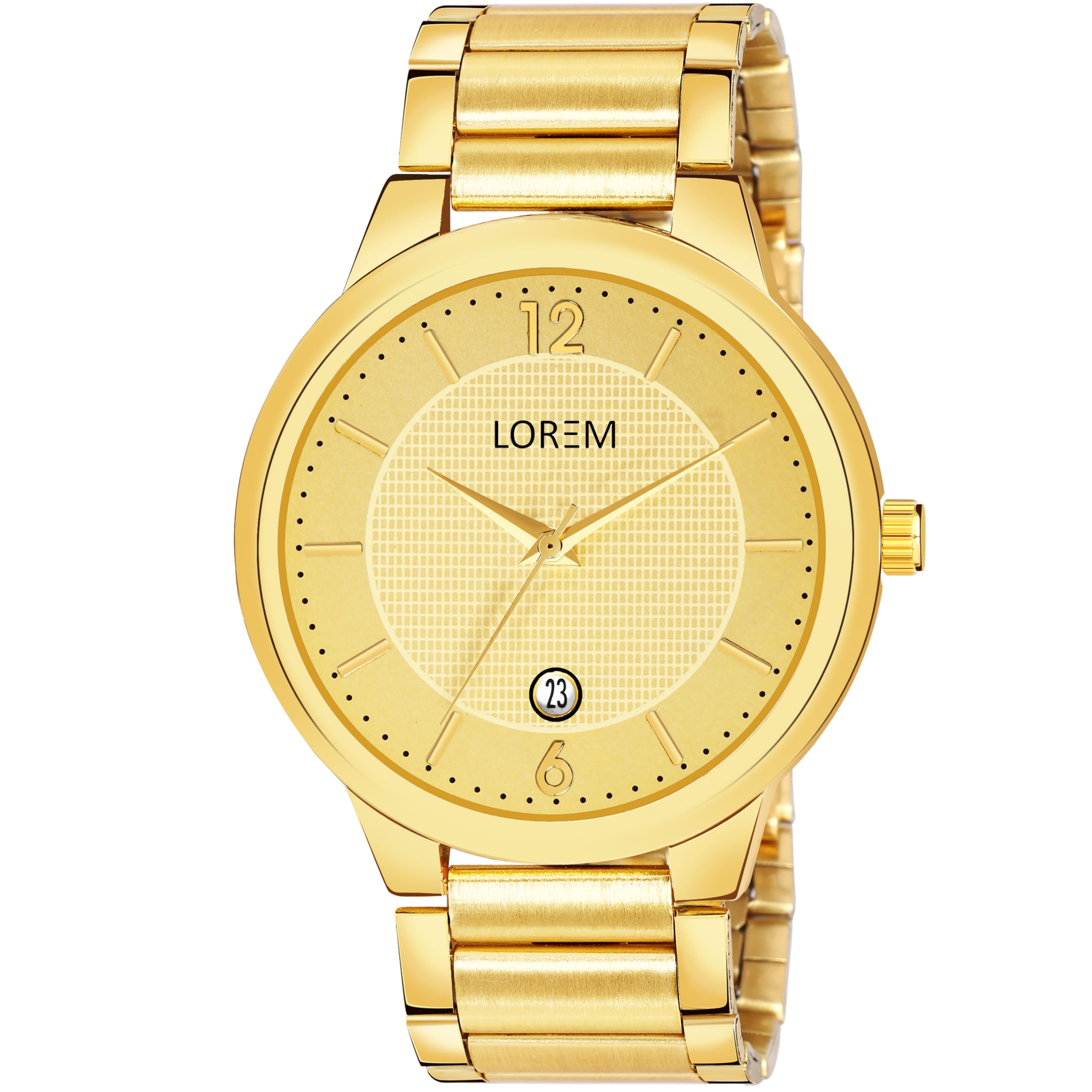 LOREM Gold Date Function Casual Analog Watch for Men LR137-UF (B0C37FJWL8) Amazon Price History, Amazon Price Tracker