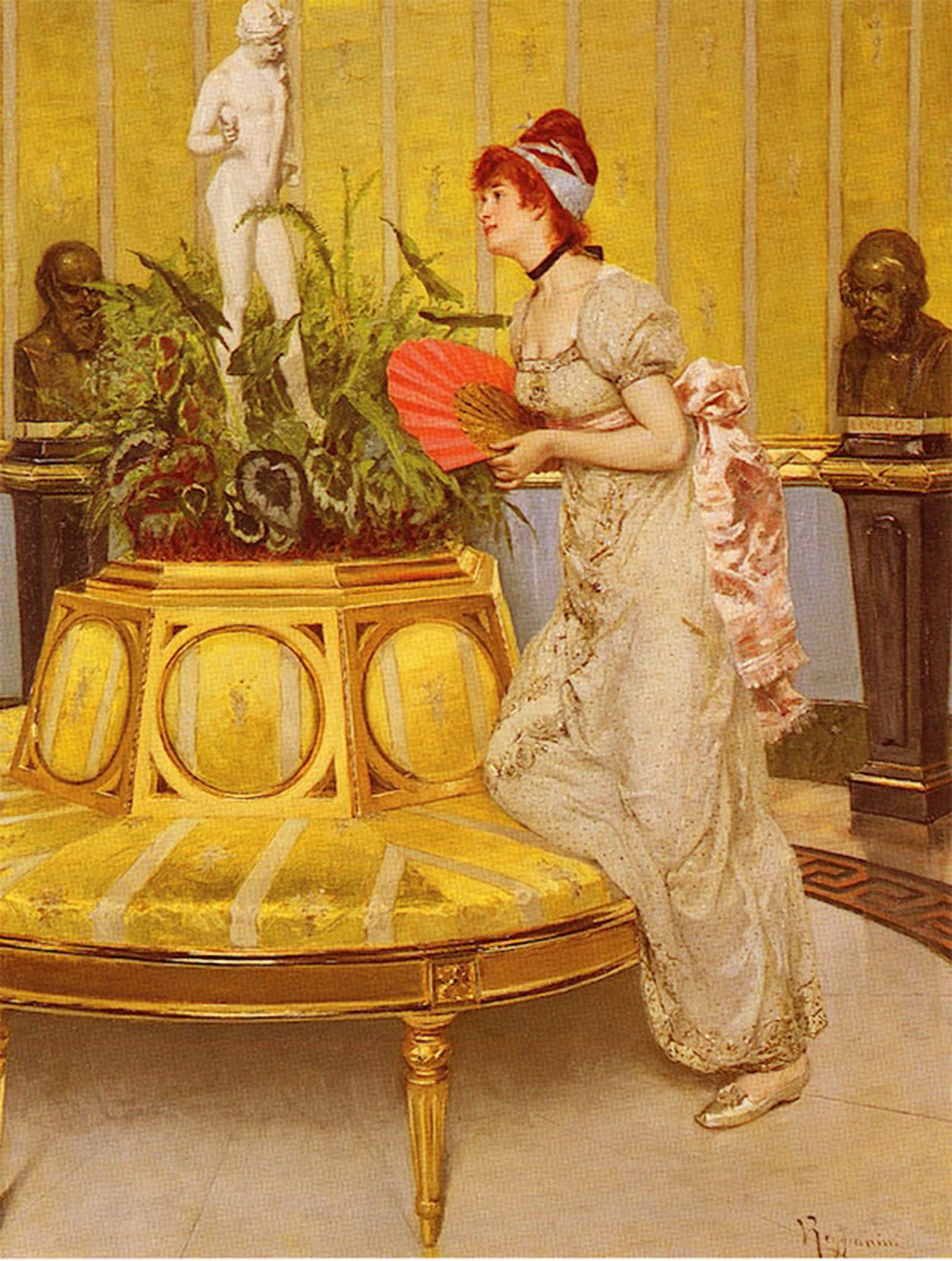 SERENDIPITP Vintage Picture Print on Canvas Wall Art Poster Waiting Vittorio Reggianini Artwork Print Poster for Wall Decor 60x90cm