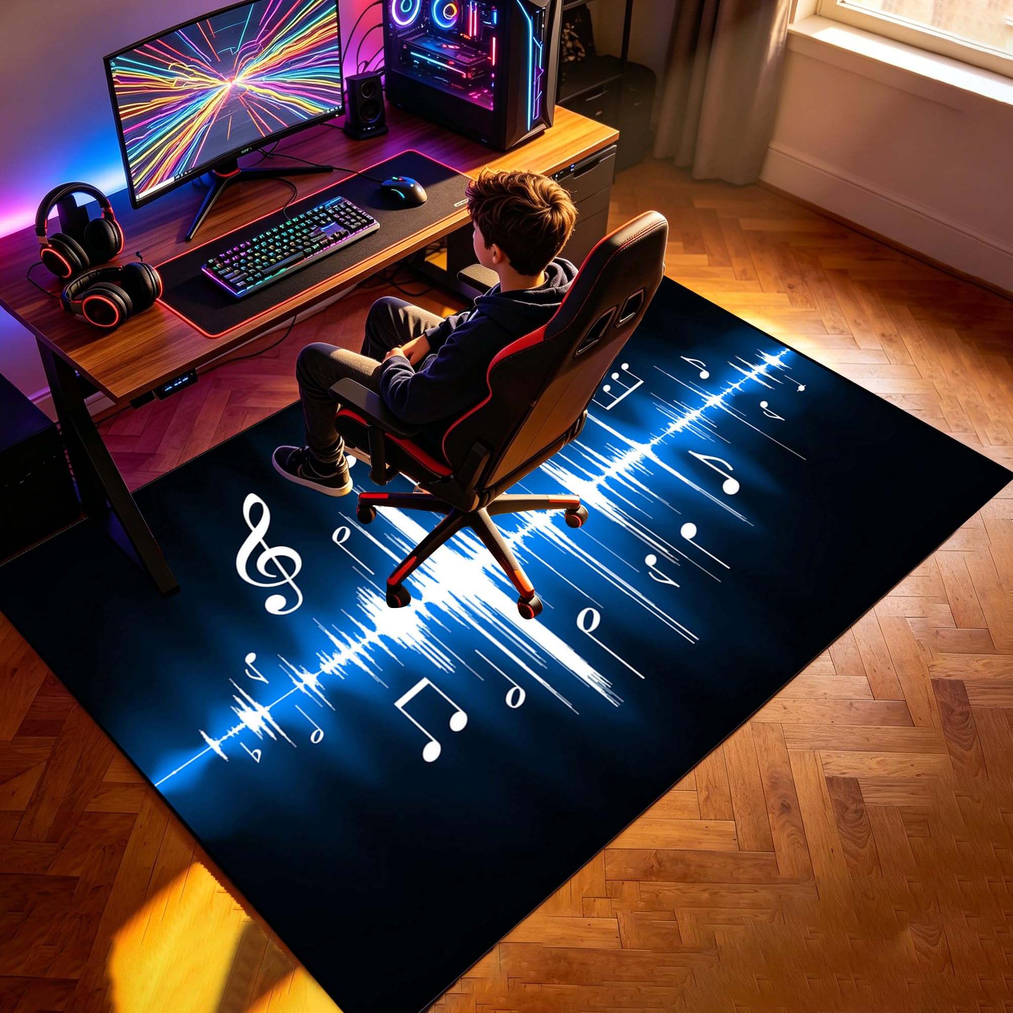 Alfombra para Silla Gaming Grande Alfombra Silla Escritorio Antideslizante