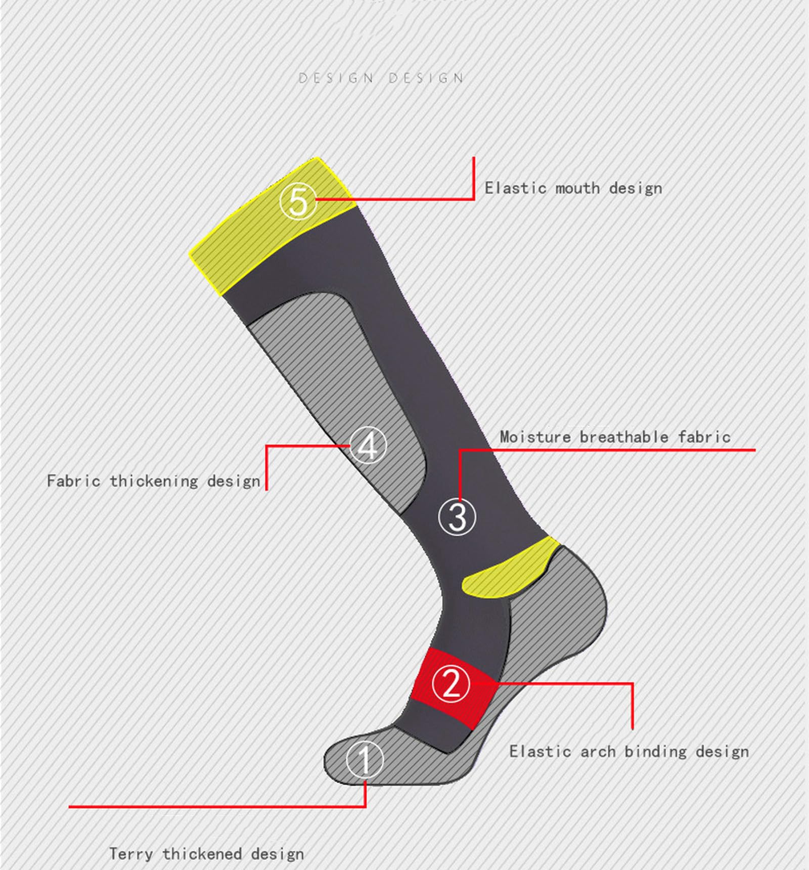 Chaussettes Homme Chaussettes pour Hommes pour Hommes Femmes, Chaussettes Chaudes d'hiver pour Ski, Snowboard, Sports De Plein Air Froid-4 Paires