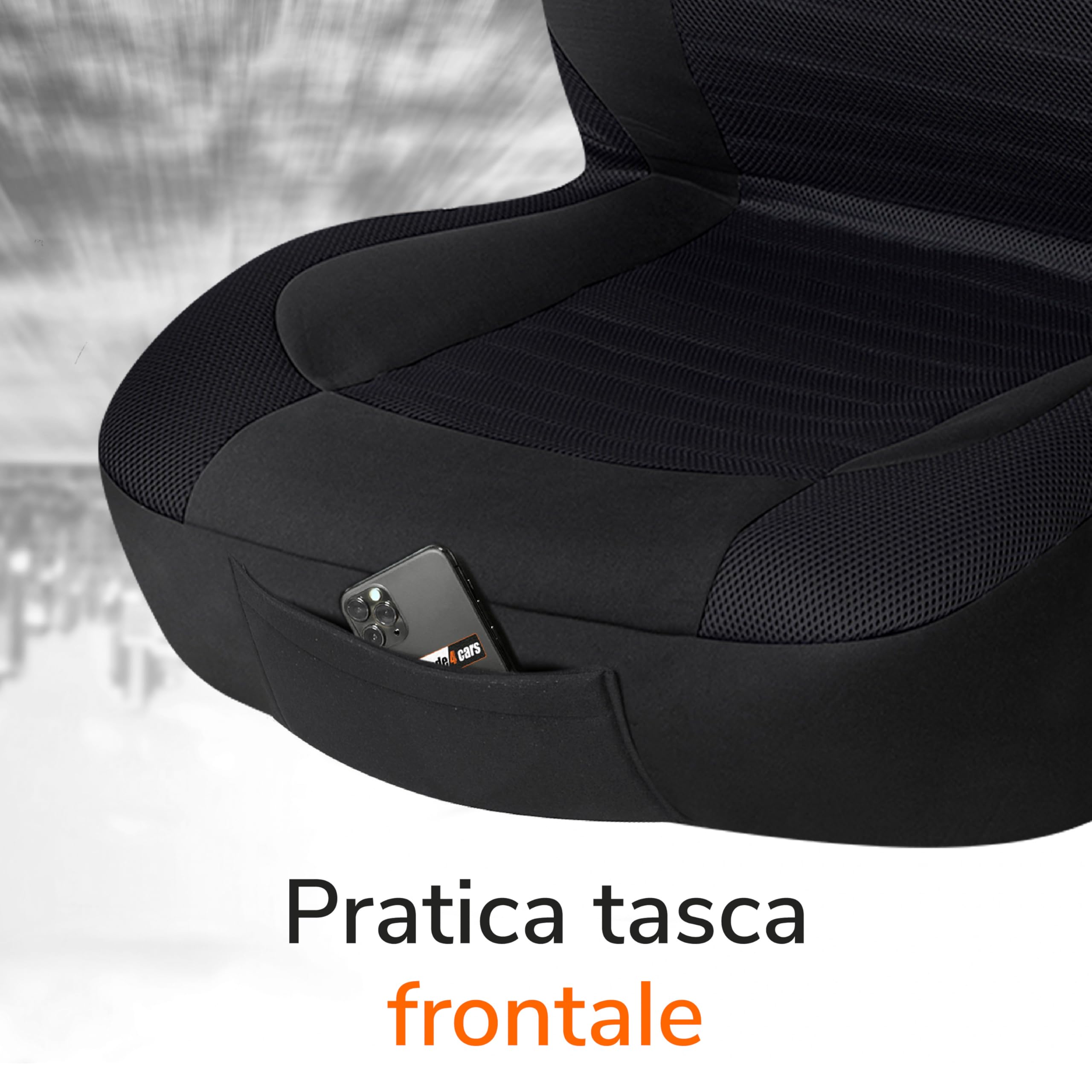 Upgrade4cars Coprisedili Auto Set Universale Versione 2026 | Coperture Anteriore e Posteriore | Accessori Interno Auto Decorazione