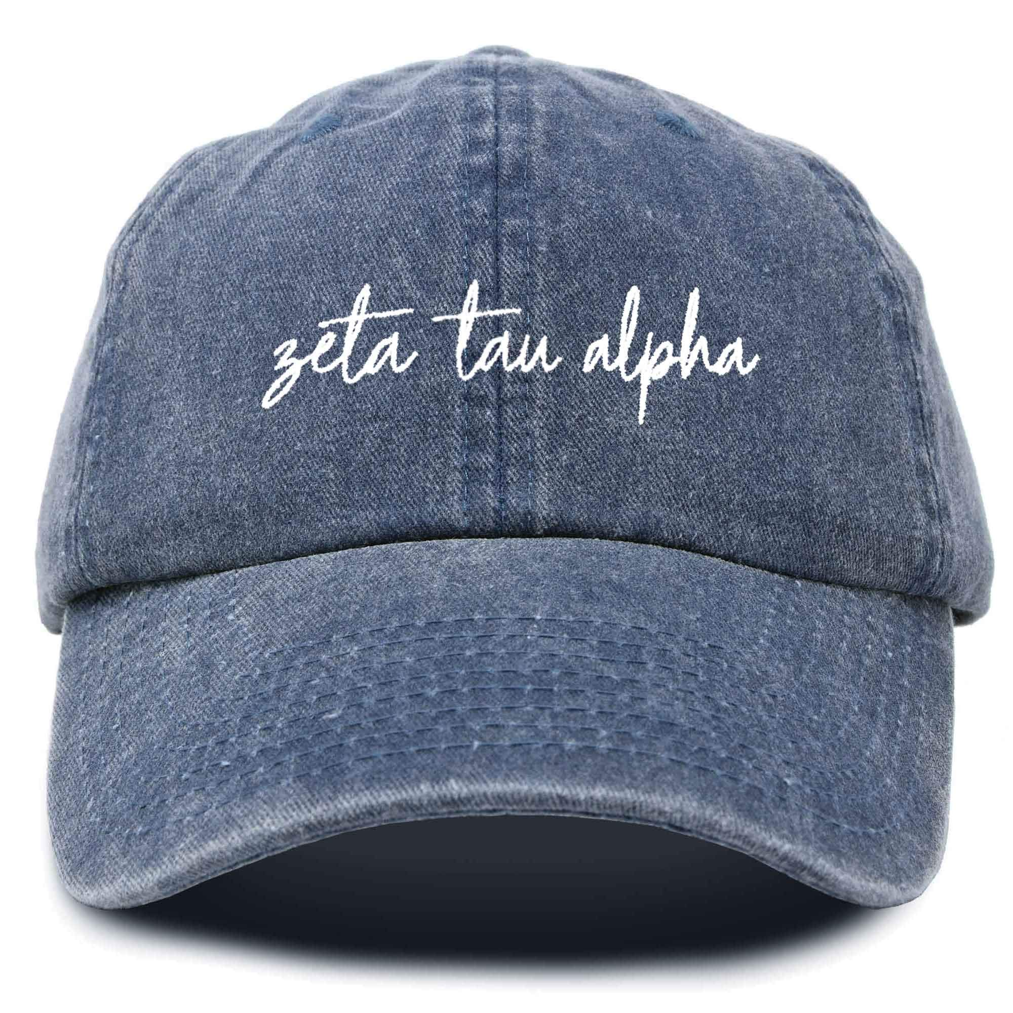 DALIXDALIX Zeta Tau Alpha Sorority Hat Womens Cursive Baseball Cap