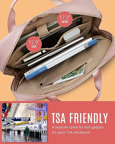 Miniatura 5 de LIGHT FLIGHT Bolsa para laptop de 15.617.3 pulgadas, maletín para mujer, funda grande para computadora portátil, bolsa de computadora para oficina,