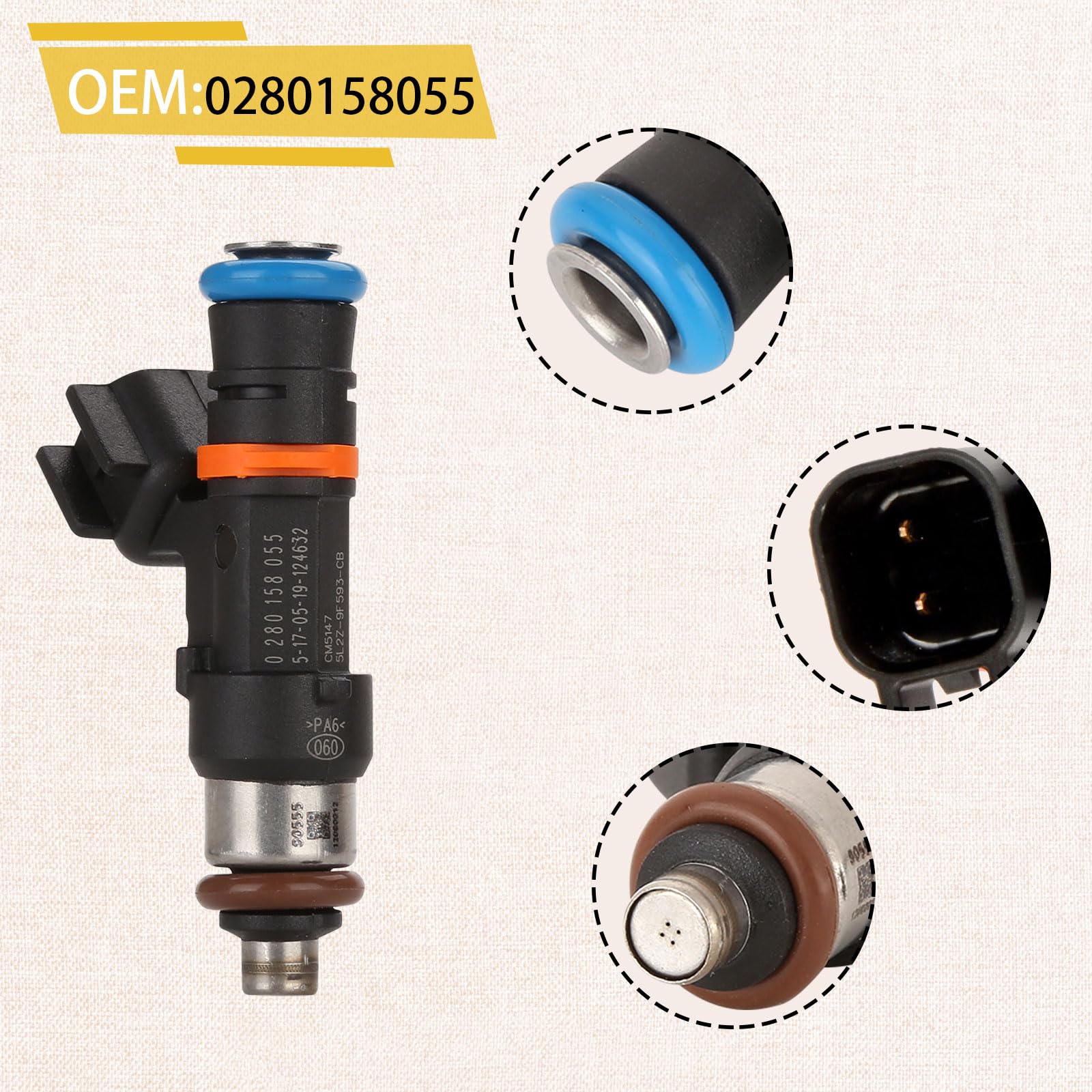 OE 4.0L Performance Fuel Injectors – Set Of 6 For Ford Explorer, Ranger, Mustang & Mazda B4000 (2005-2010)