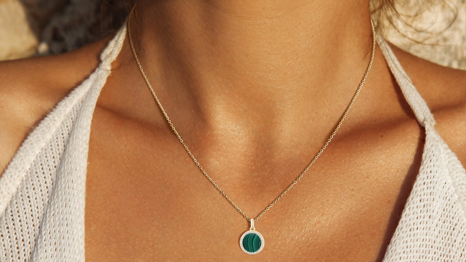 Collier Long Pour Les Femmes, Collier Pendentif Géométrique Pour Les Filles Or Rose Et Argent