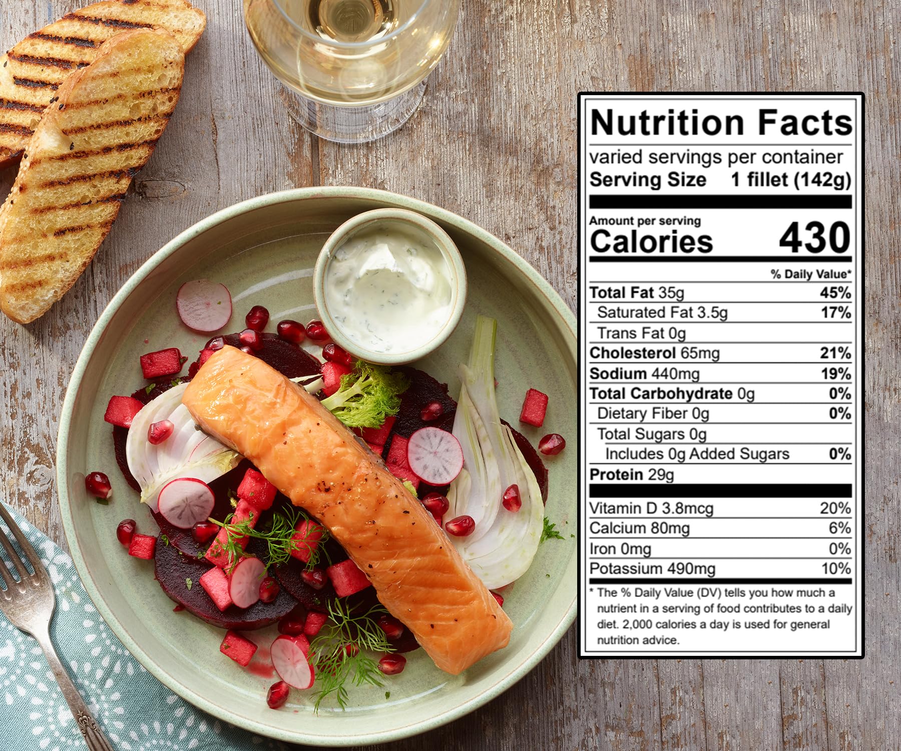 Ducktrap Lightly Smoked Atlantic Salmon 10oz 2 portions — view 4