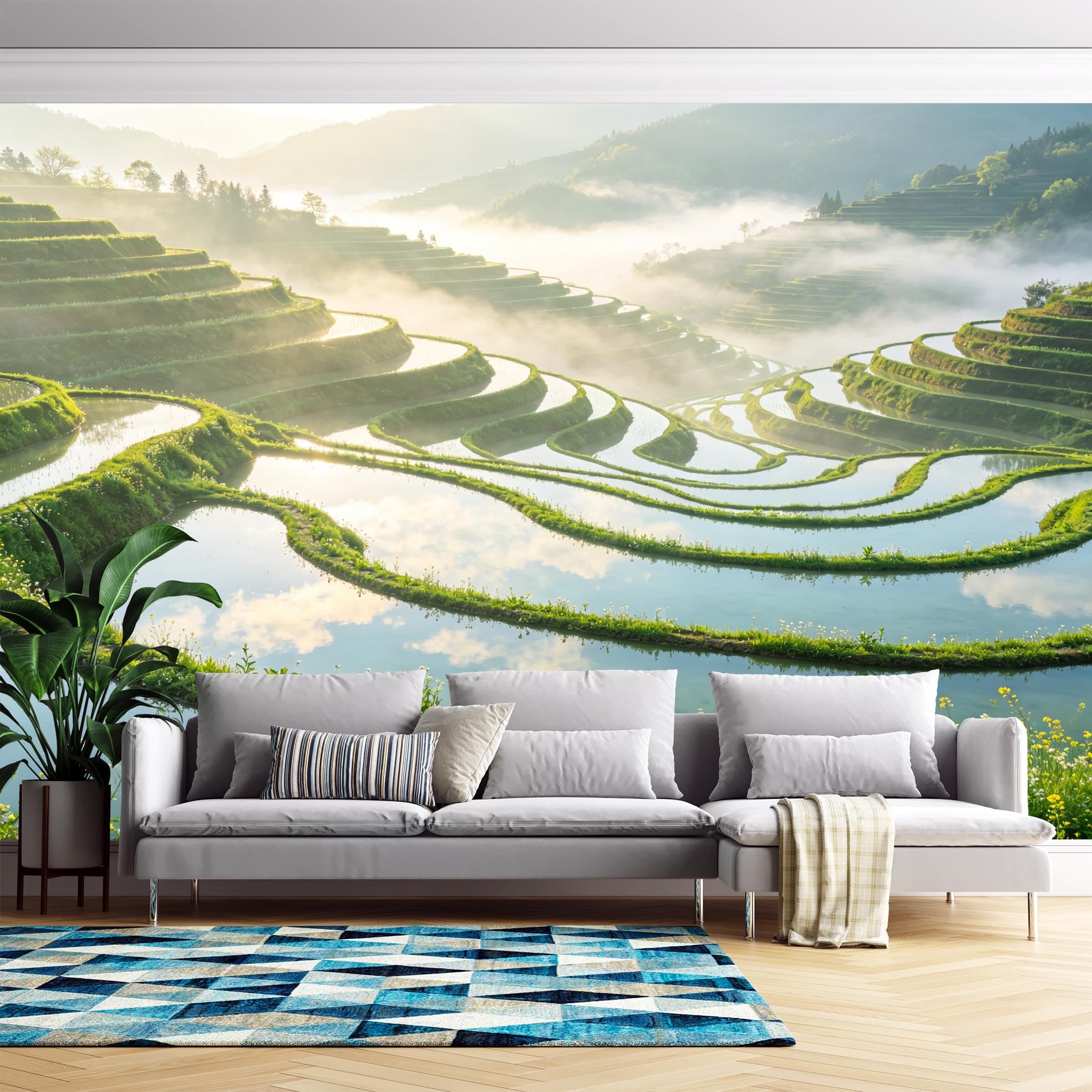 Papier peint photo paysage naturel Récolte et Espoir pour insuffler la sérénité