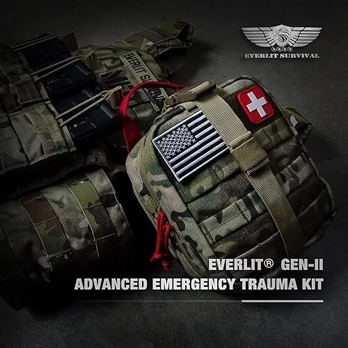 Miniatura 3 de EVERLIT Kit avanzado de trauma de emergencia, torniquete CAT GEN-7 Mil-Spec bolsa de nailon cortado con láser con férula de 36 pulgadas, táctica de