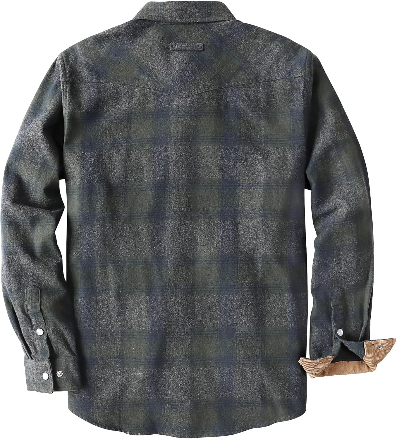 Dubinik® Flannel Shirt for Men Western Mens Pearl Snap Shirts Long Sleeve Casual Cozy Vintage Cowboy Plaid Soft Pure Cotton - Image 2