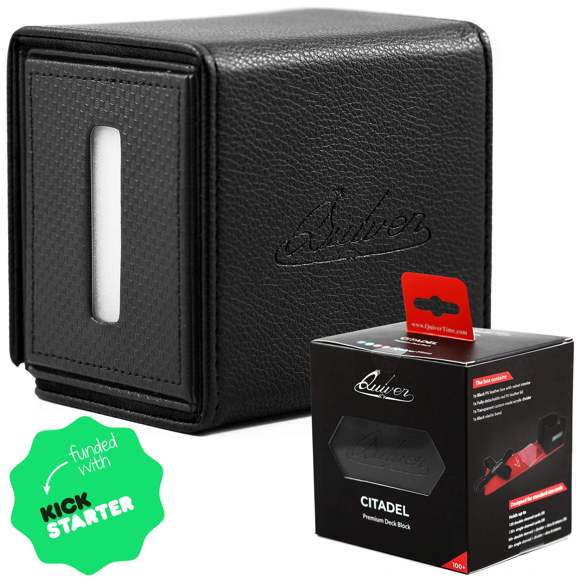 Buy Quiver Time Black Citadel Deck Block Card Storage Box, Stores and