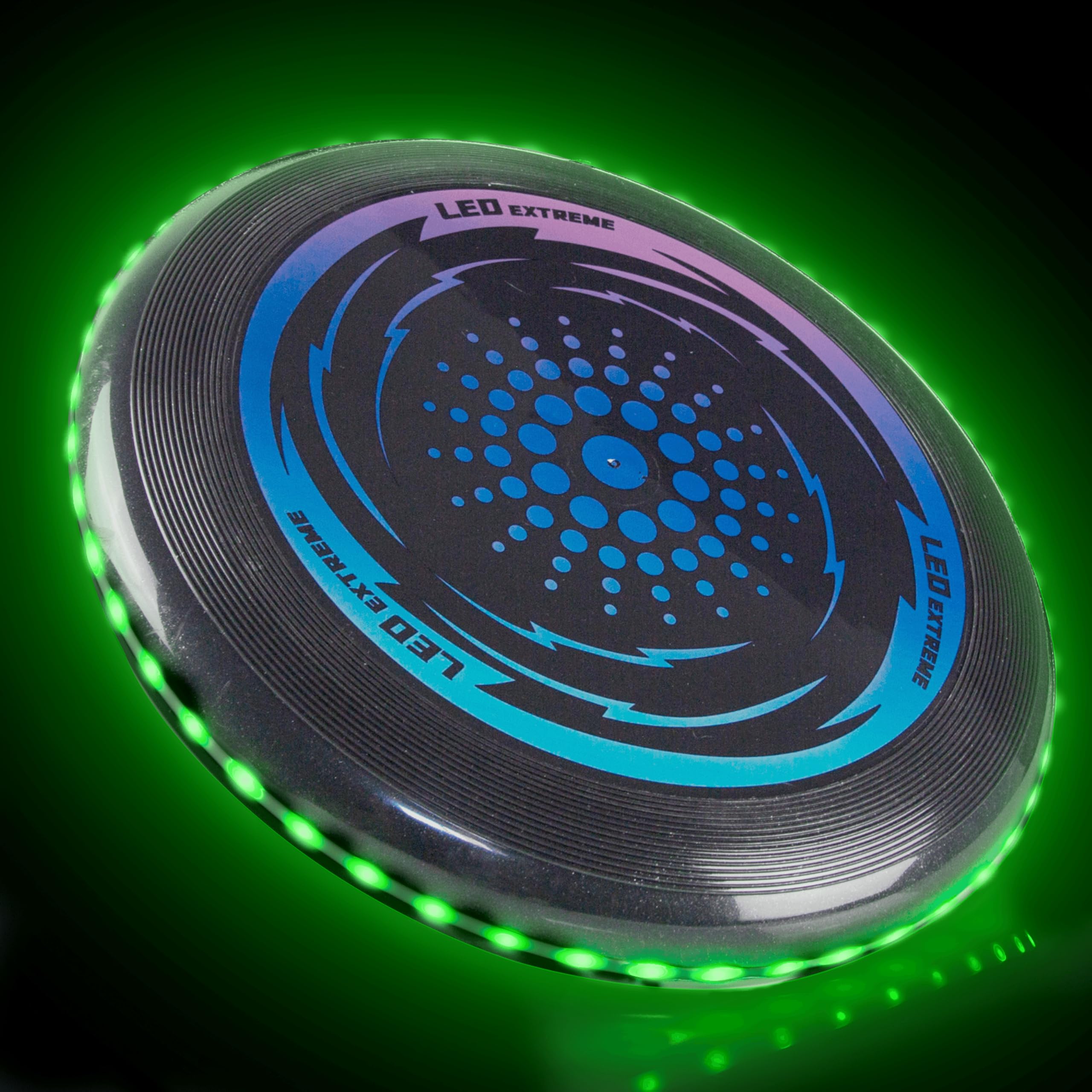 Toysery LED Light Up Fresbee - Glow in The Dark Fresbee for Kids and Adults, Flying Disc Adventure for Day and Night - Easy to Use Ideal for Camping Game