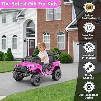 yunn☆kids LIFE Amazon.com: YunTopKids Ride On Truck,12V7AH Electric Jeep