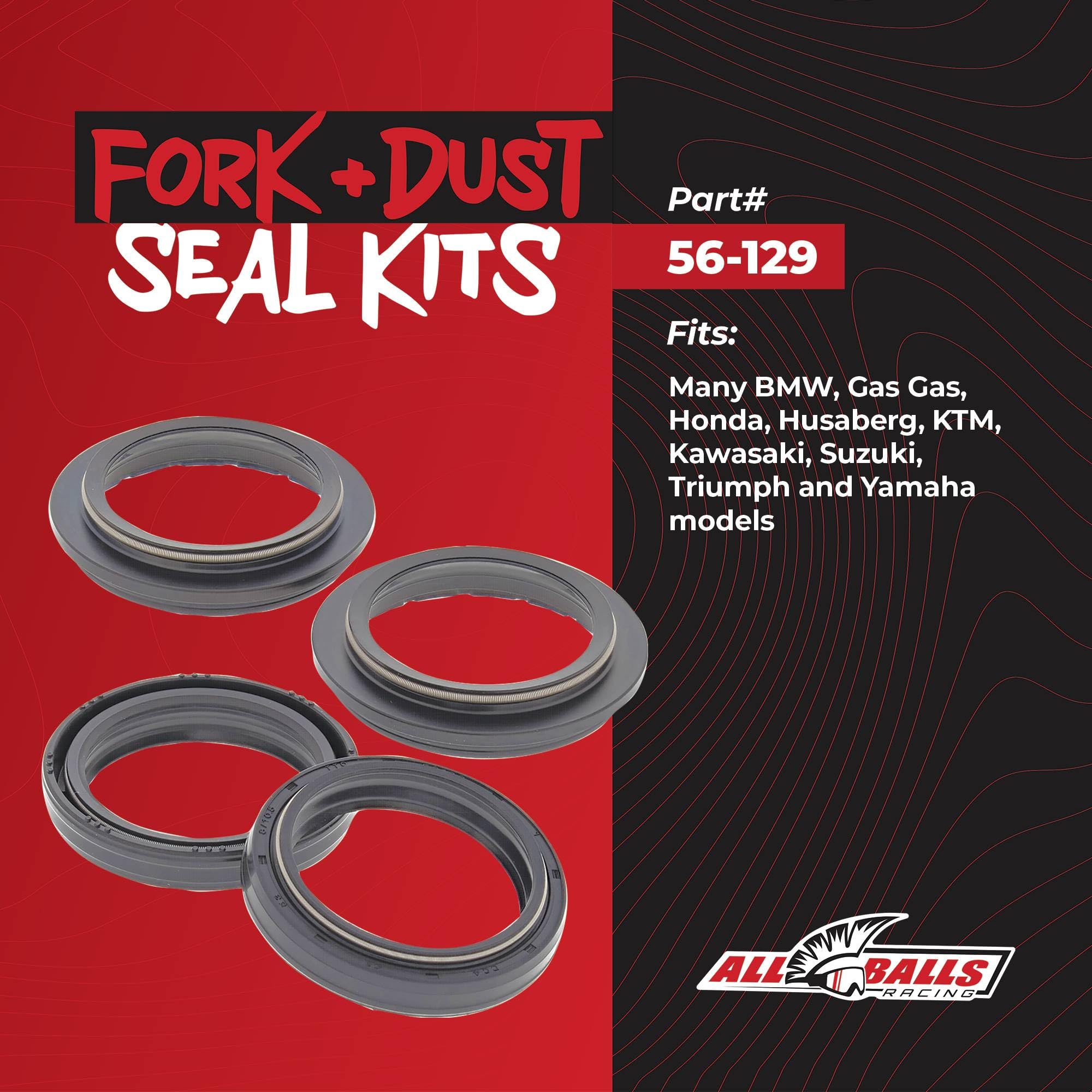 Amazon.com: All Balls Racing 56-129 Fork & Dust Seal Kit