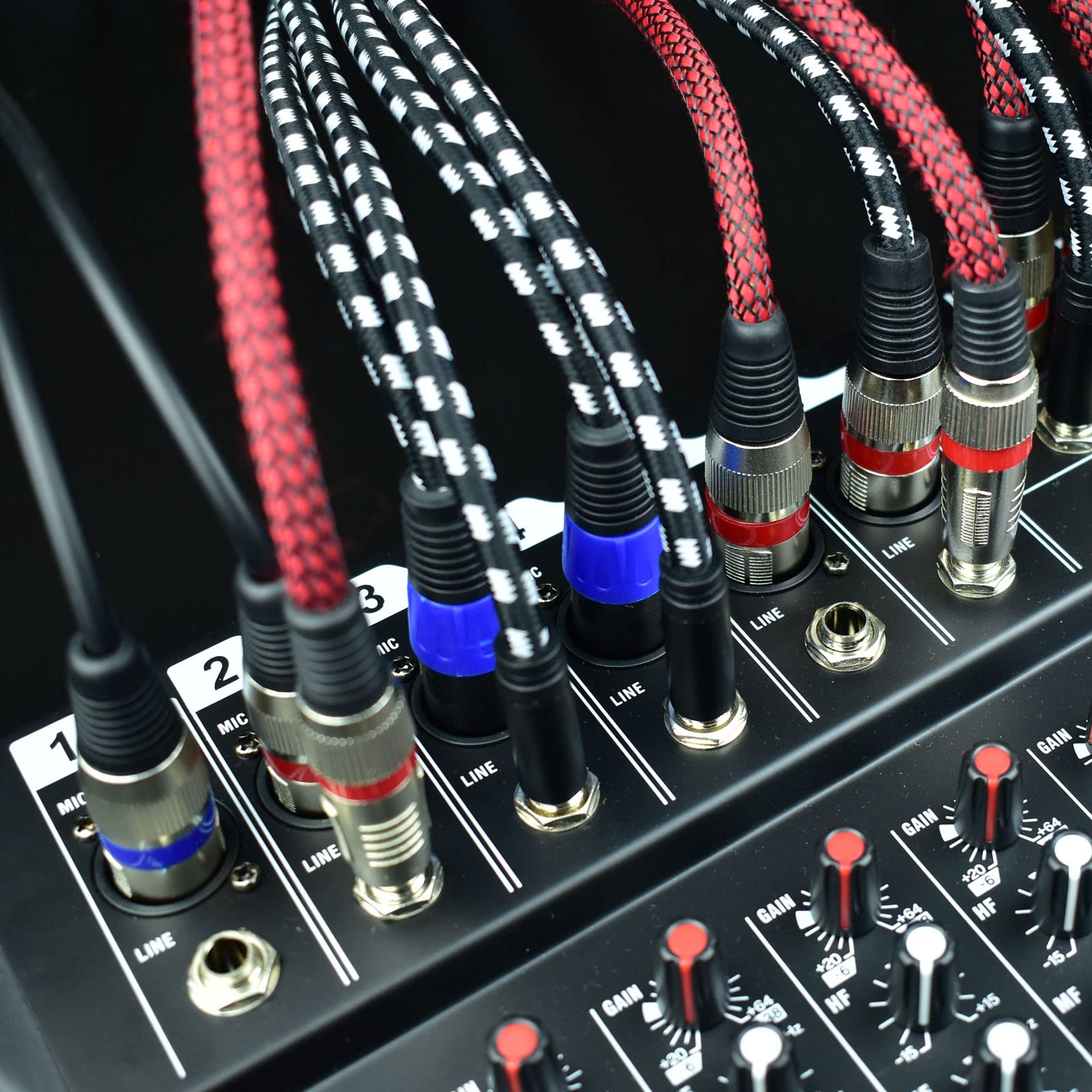 XLR-Y-Splitterkabel, 2 Stecker auf 1 Buchse, Mikrofon-XLR-Breakout-Kabel, symmetrisch, links und rechts, Dual-Stecker auf einzelne Buchse, Nylon, für Mixer/Lautsprecher/Mikrofon, 3 m