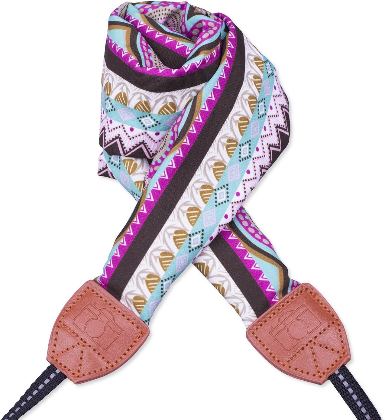 LONGTEAM Camera Strap, DSLR Camera Strap Universal Neck Shoulder Comfortable Scarf Camera Strap for Women (Bohemia Style)