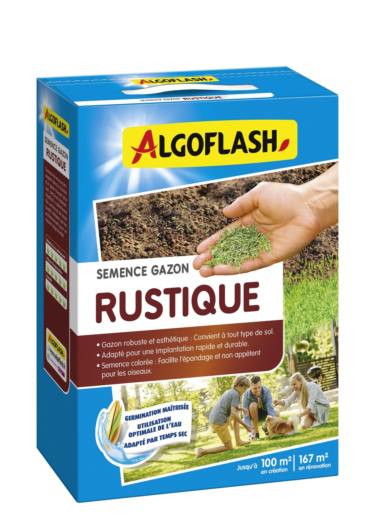 Algoflash Semence Gazon Rustique - 2,5 Kg