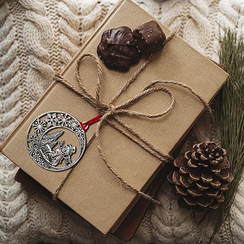 Miniatura 5 de Adorno para árbol de Navidad de peltre sólido 2023, adornos hechos a mano, decoración colgante de artesanía de metal, hermosas decoraciones para