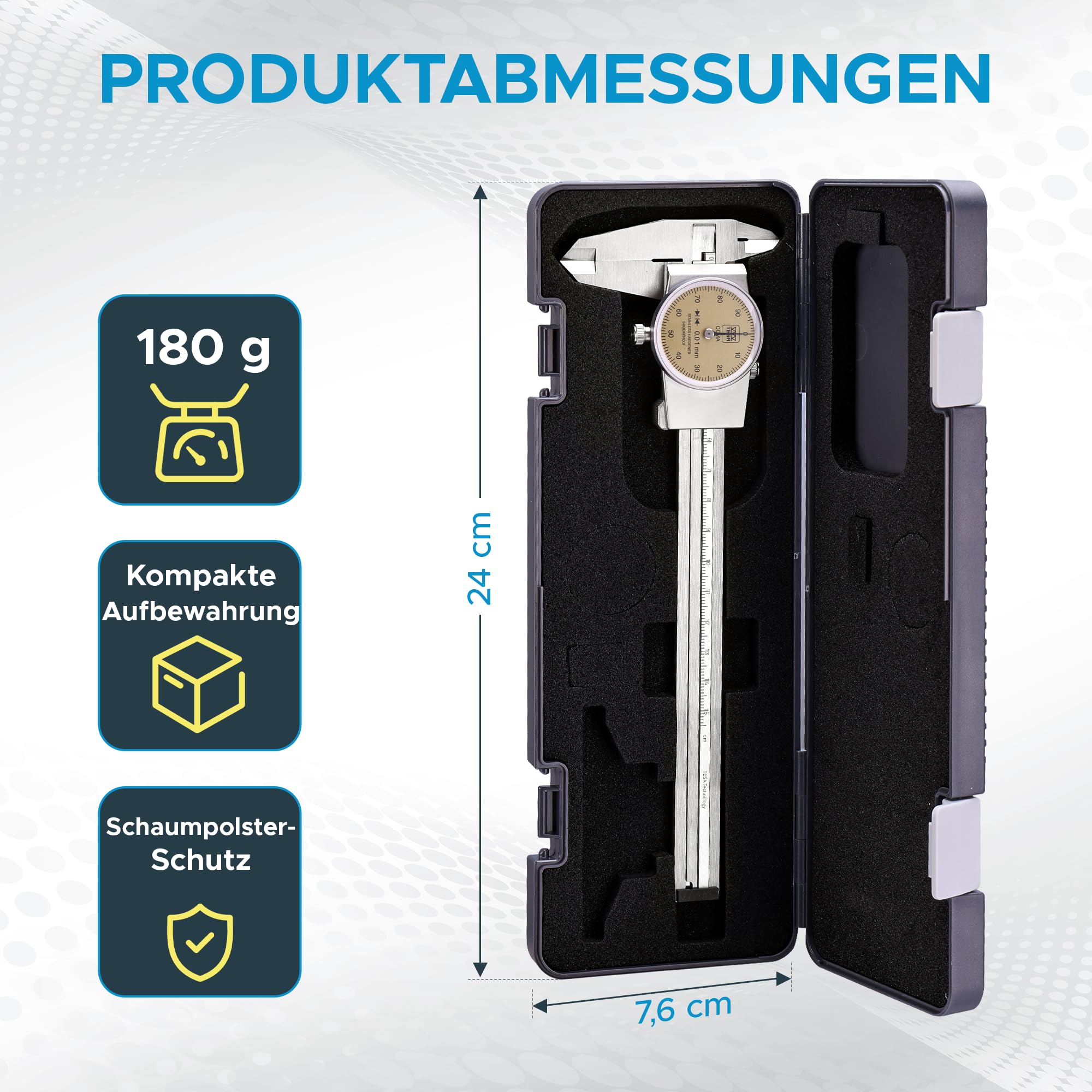 tesa 00510050 ccma-m Modell Bremssattel, 0,01 mm, 0 mm/150 mm Messbereich