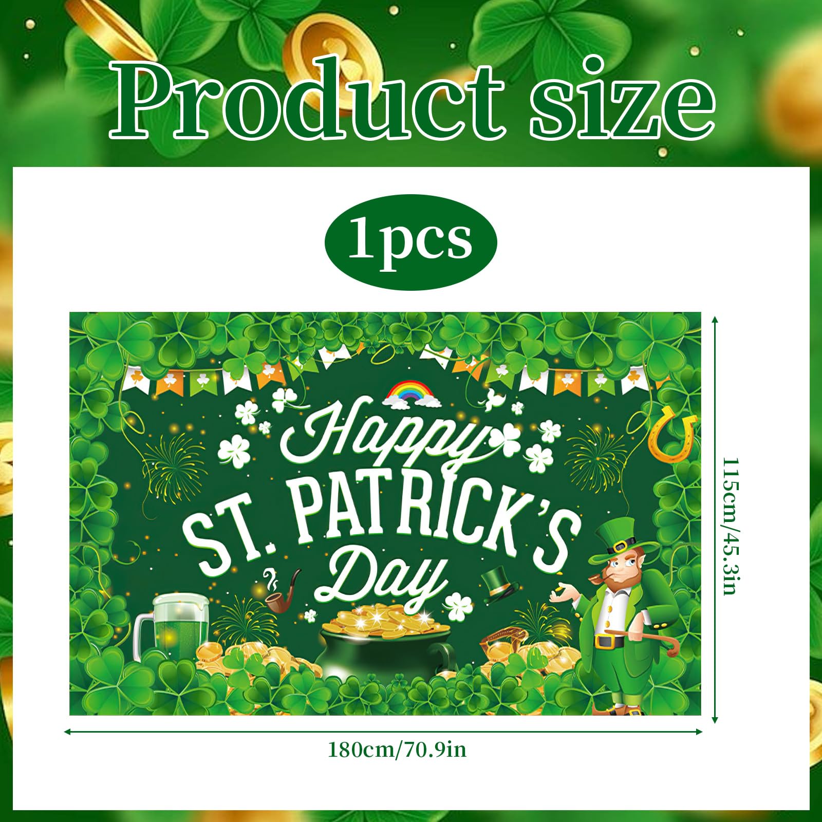 Happy St Patricks Day Banner, St Patricks Day DecorationS - Image 2