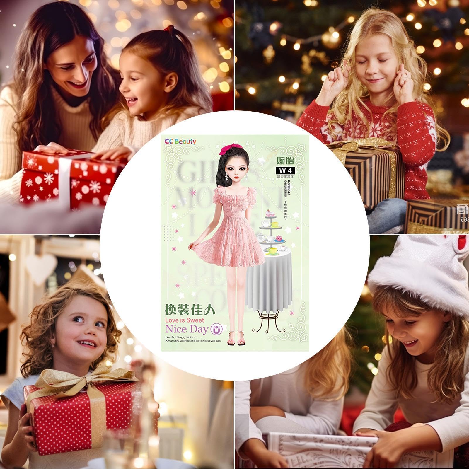 Genérico Bambole di Vestire Magnetiche - Costume Magnetico Gioco di Simulazione Bambole di Carta Costume Tagli di Vestito | Vestiti Magnetici Creativi Vestirsi per Compleanno Giorno del Bambino