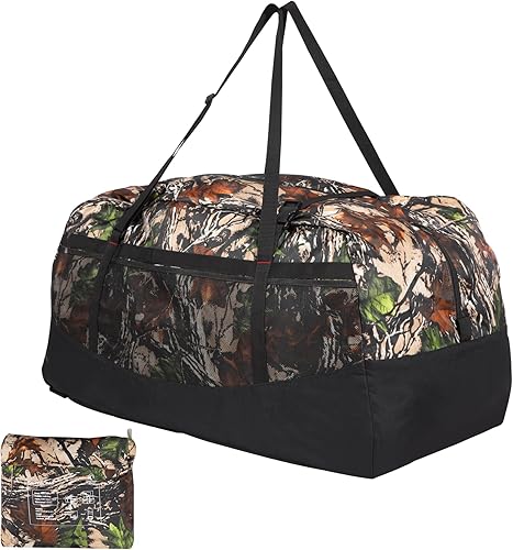 REDCAMP Bolsa de viaje plegable, 75L96L100L Bolsa deportiva grande, Bolsa de lona plegable, Bolsa de lona impermeable ligera