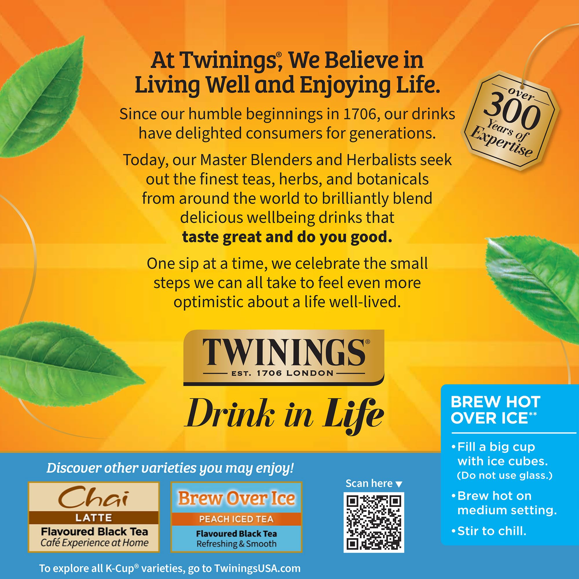 Twinings Brew Over Ice unsweetened Black Iced Tea K-Cup Pods for Keurig, Caffeinated, 12 Count (Pack of 6)