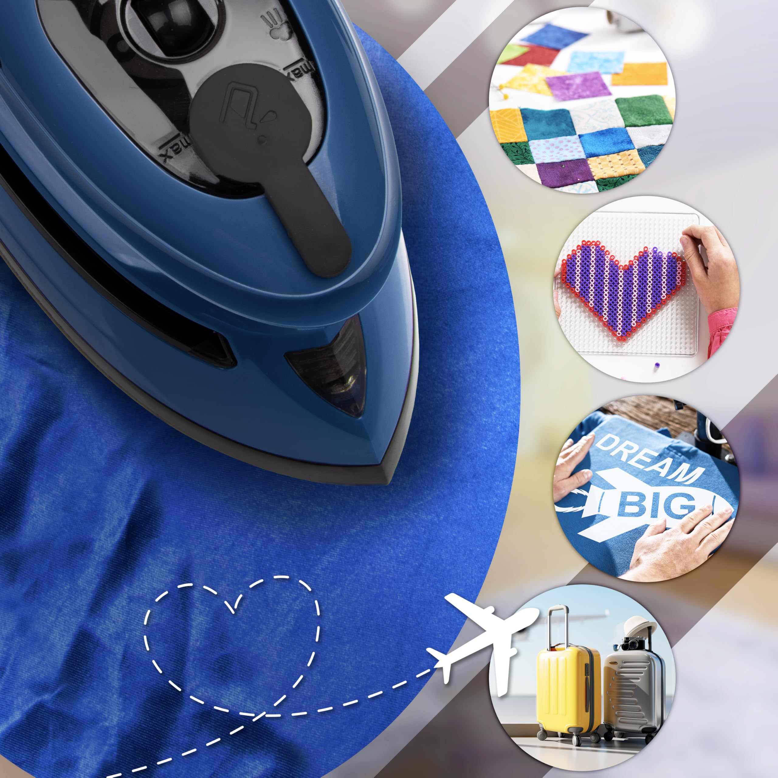 Duronic SI4 BB Ferro da Stiro a Vapore da Viaggio 420W Mini Ferro da Stiro Portatile con Serbatoio d’Acqua da 30 ml Perfetto per Stirare in Viaggio