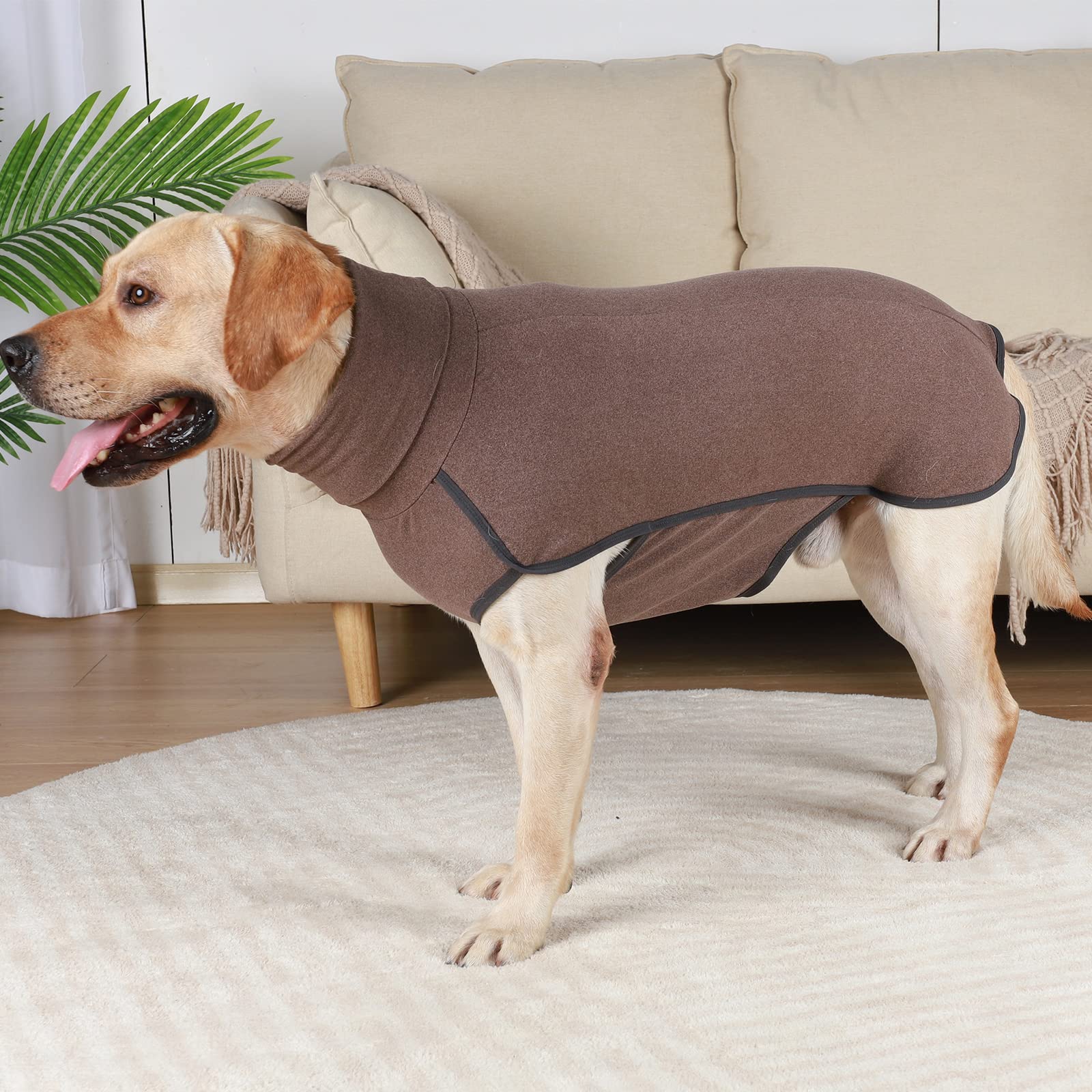 Hundepullover, Hundepullover, weicher und Warmer Mantel für Hunde, Wintermäntel für Hunde, Katzen, Pullover für kleine mittelgroße und große Hunde – Braun M