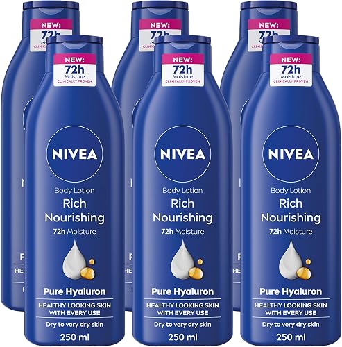 NIVEA Rich Nourishing Body Lotion 250 ml (Pack of 6)