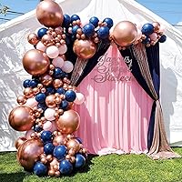 Vista 4 de Metallic Rose Gold Balloons Different Sizes 110 Pcs 18 12 10 5 Inch Chrome Balloon Garland Arch Kit Confetti Balloons Latex Party Balloons for