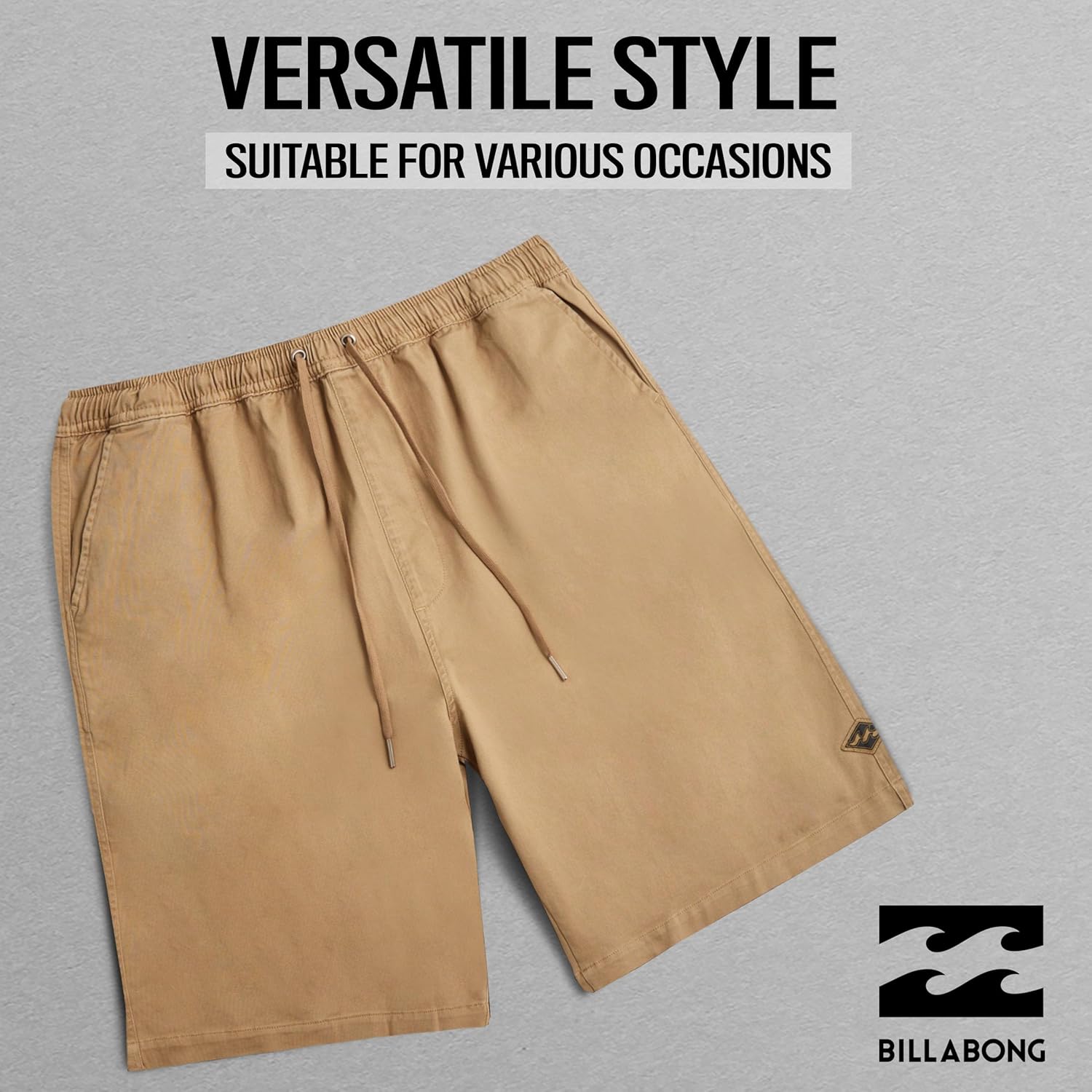 Billabong Shorts for Men Big and Tall, Flat Front Elastic Casual Cotton Twill Lounge Shorts - Image 5