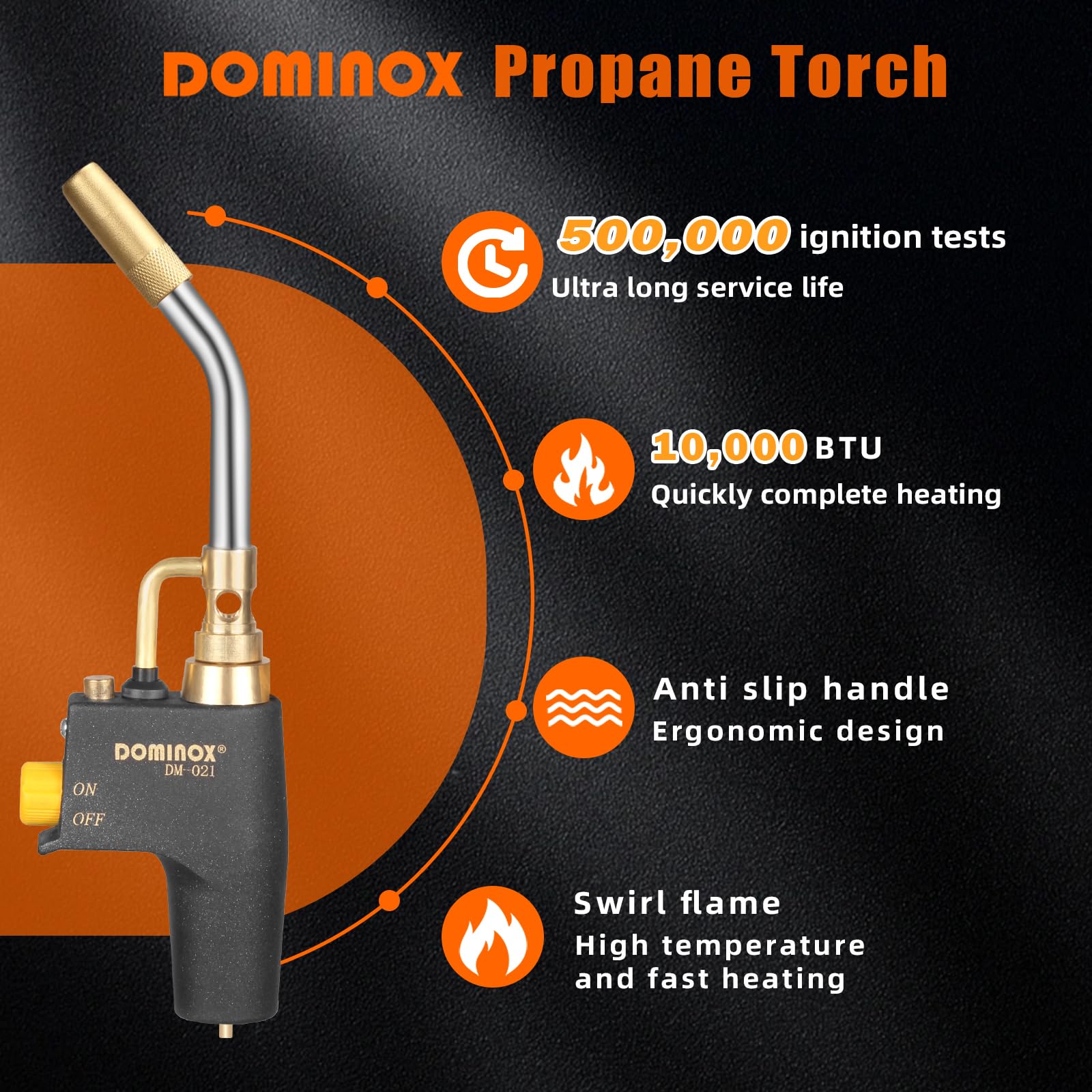 DOMINOX Propane Torch Head - Trigger Start -2