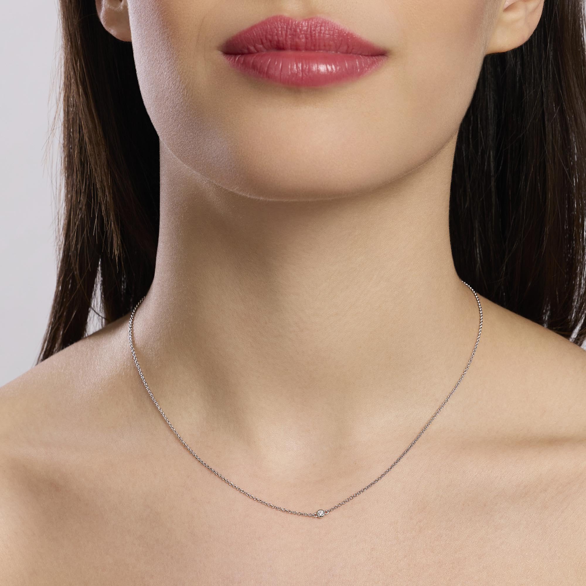 Mabina Gioielli - Girocollo con punti luce in diamante lab-grown - 553813