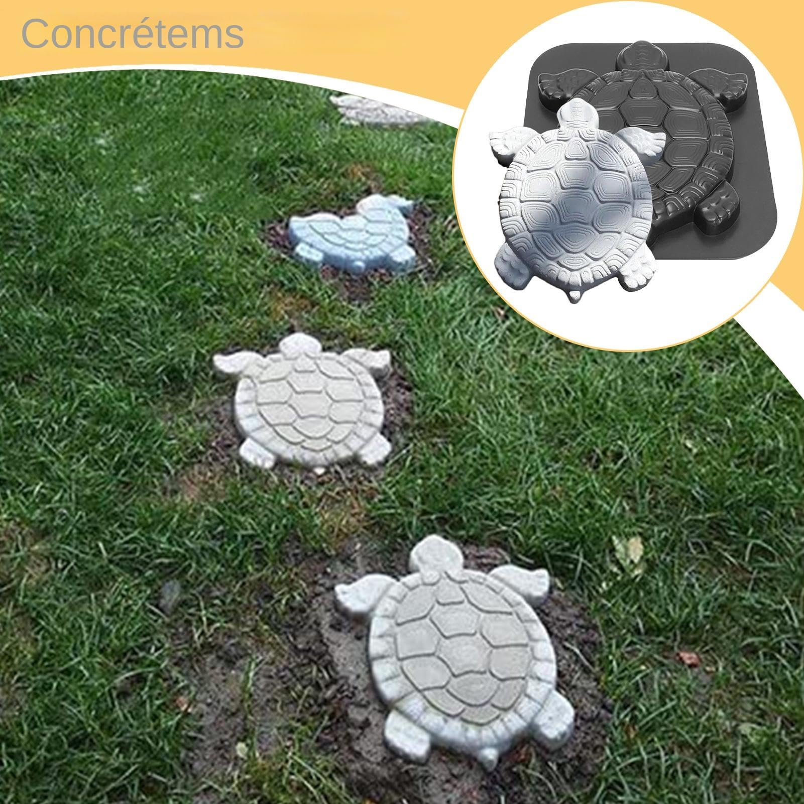 Moule Pour Pas Japonais - Moules En Béton En Forme De Tortue Pour Allées - Moule Réutilisable Débutant Pour Jardin Pelouse Patio Design Tortue