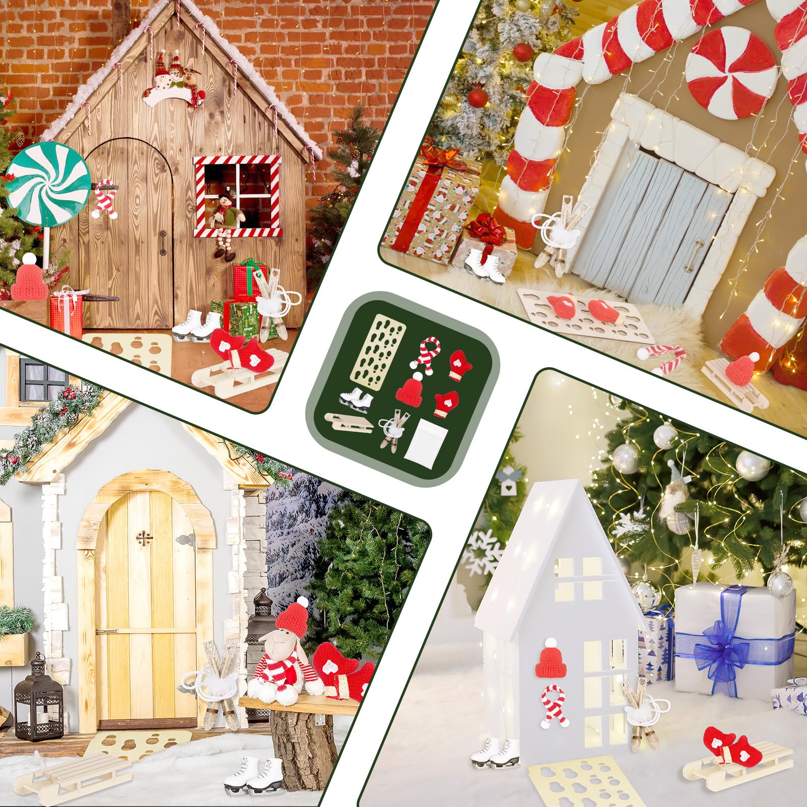 Accessori Per Elfo Dispettoso, Accessori Kit Per Elfi Natale Case Delle Bambole In Miniatura Set Macchina Da Cucire e Scatola Da Cucito, Accessori In Miniatura Per Elf The Natale Decorazioni
