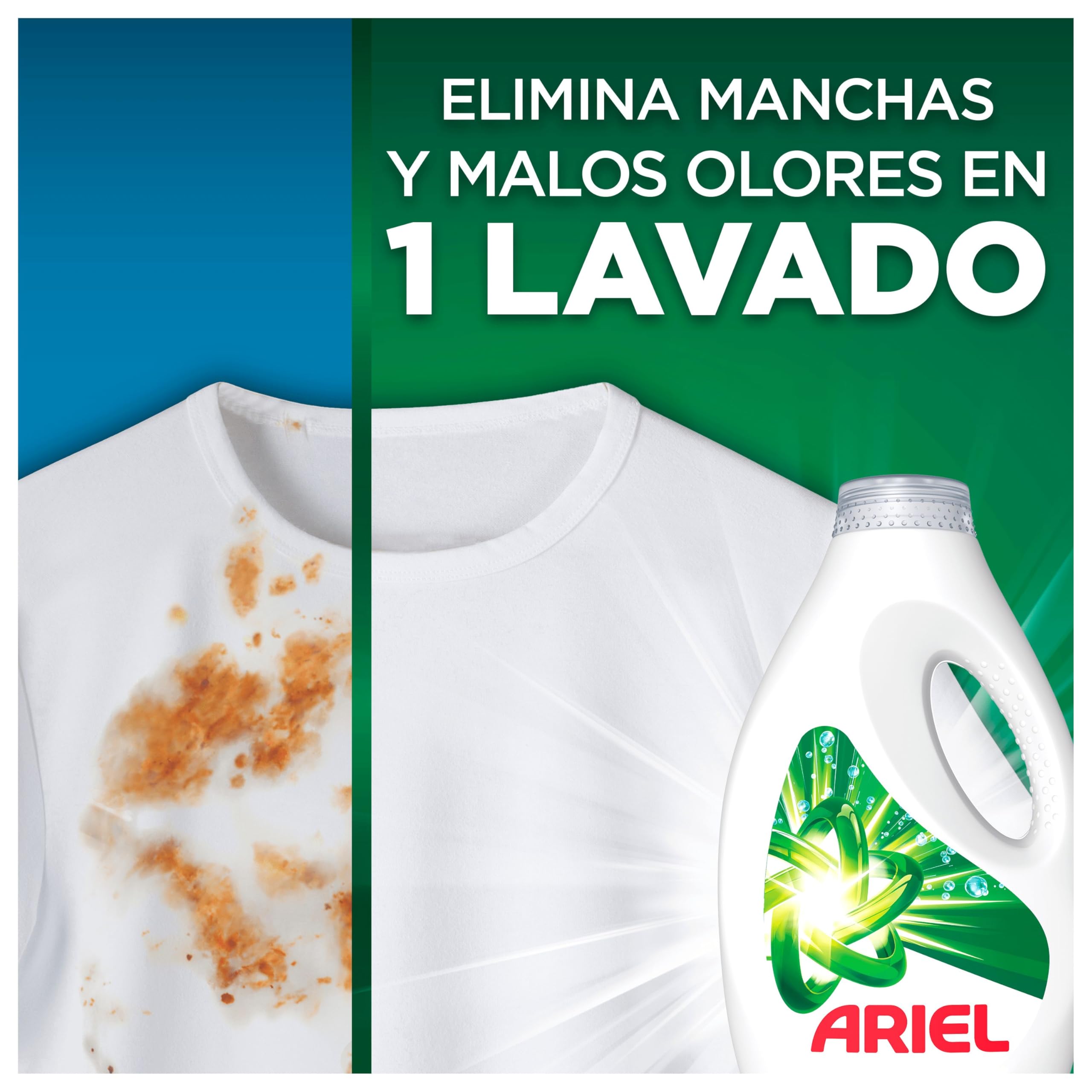 Ariel Detergente Líquido para Lavadora Original, Elimina Manchas y Malos Olores en 1 Lavado, 116 Lavados