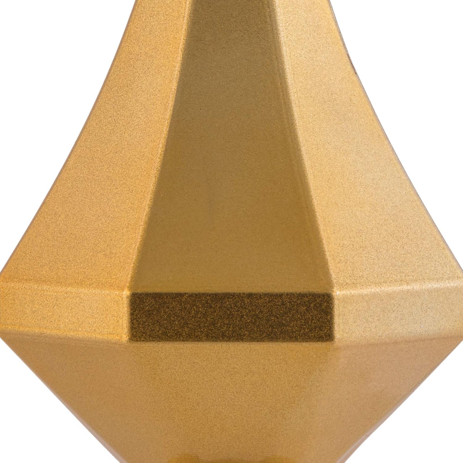 Vickerman 8" Candy Finish Diamond Finial Ornament, Shatterproof Plastic, Holiday Christmas Tree Decoration, 2 Pack, Copper and Gold