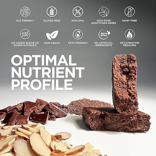 Miniatura 3 de Protein Bar Chocolate Brownie High Protein High Fiber Keto Snacks for Gut Health, Gluten Free Chocolate with Organic Ingredients for Weight Loss
