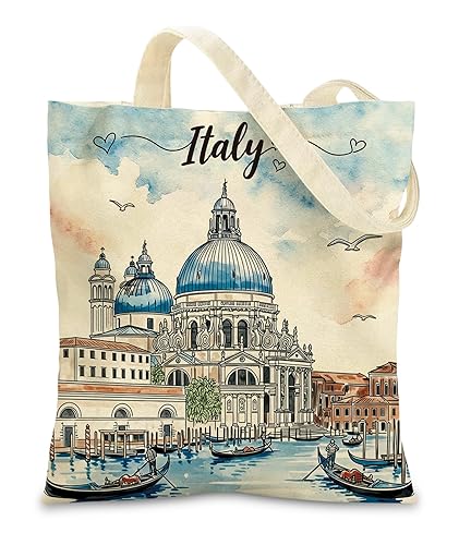 Canvas Tote Bags with Inner Pockets & Metal Snap, Womens