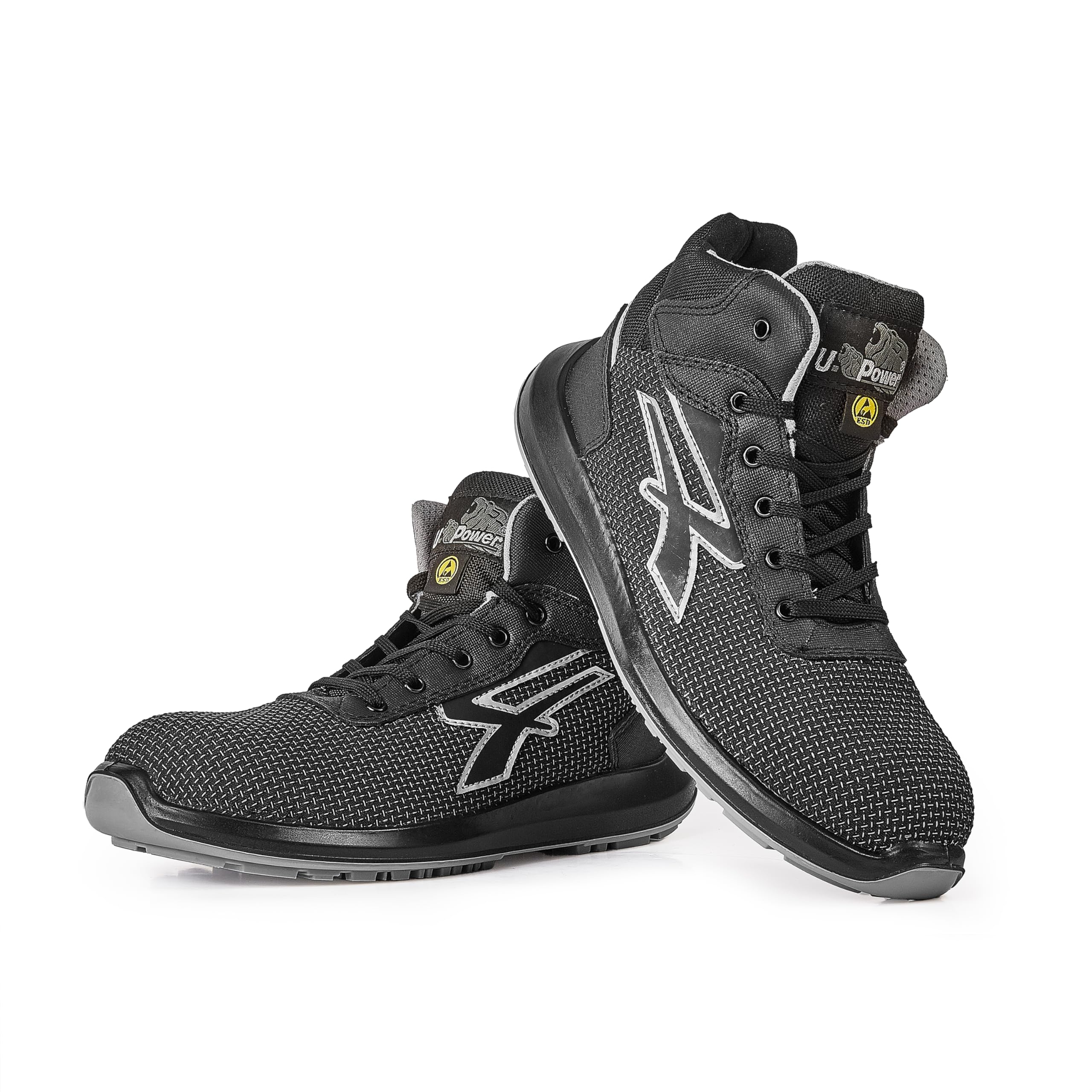 U-Power RU10124-48, RU10124-48-Calzado de Seguridad Gama Red UP Modelo VELAR S3 Ci SRC ESD Talla Unisex Adulto, Negro, 48 EU