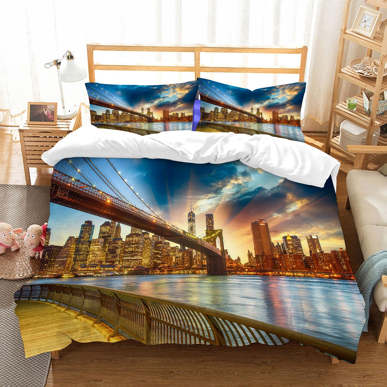Parure de lit New York en microfibre pour transformer l'ambiance de votre chambre